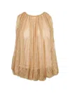 Sportmax Chic Mesh Top With Crystal Embellishments For Women In Brown