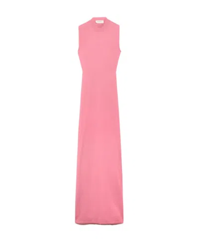 Sportmax Cut-out Detail Long Dress In Pink