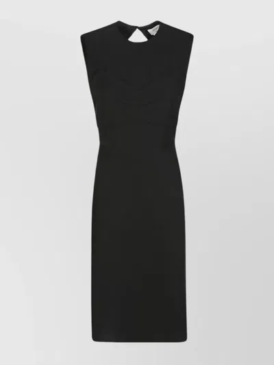 SPORTMAX CUT-OUT DETAILING FITTED WAIST DRESS