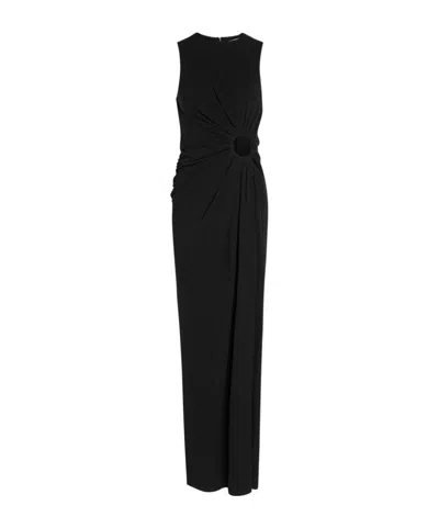 Sportmax Cut-out Crepe-jersey Maxi Dress In Black