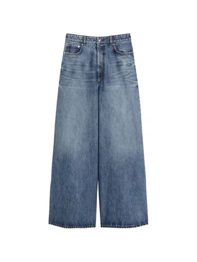 Sportmax Dangri Five-pocket Oversized Jeans In Blue