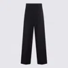 Sportmax Dark Brown Cotton Velo Pants In Black