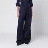 Sportmax Dark Purple Oversized Trousers In Blue