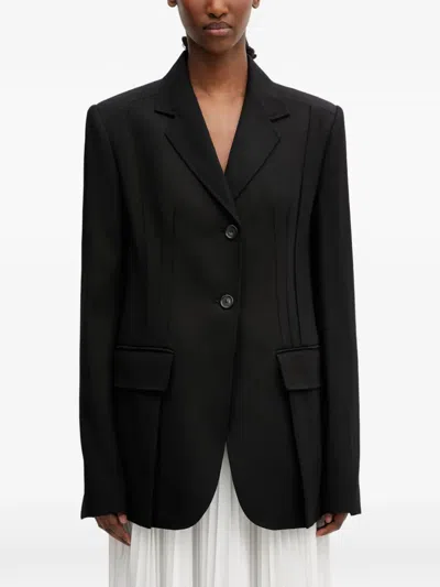Sportmax Darted Single-breasted Blazer In Black