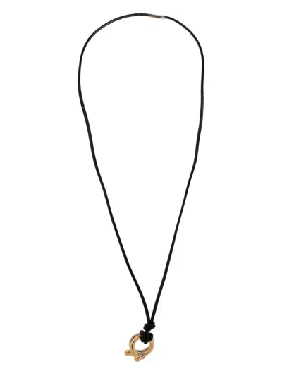 Sportmax Dedalo Ring-pendant Necklace In Purple