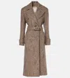 Sportmax Melange Brown Wool Blend Denaro Coat In Beige