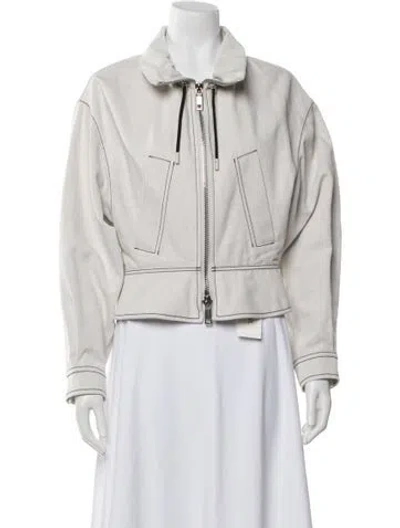 Pre-owned Sportmax Denim Jacket In Gray