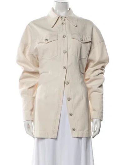 Pre-owned Sportmax Denim Jacket In Neutral