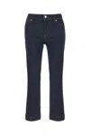 Sportmax Denim Trousers With Back Pockets And Contrast Stitching In 001