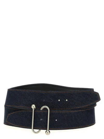 Sportmax Denim Maxi Belt In Navy