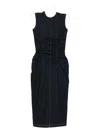 Sportmax Denim Midi Dress In Black