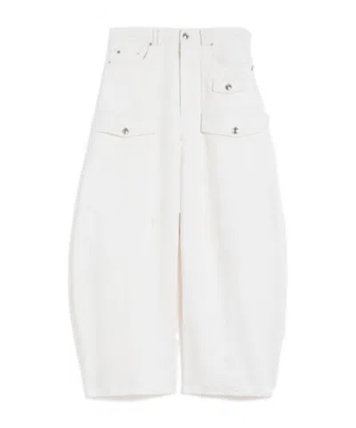 Sportmax Denim Overalls In White