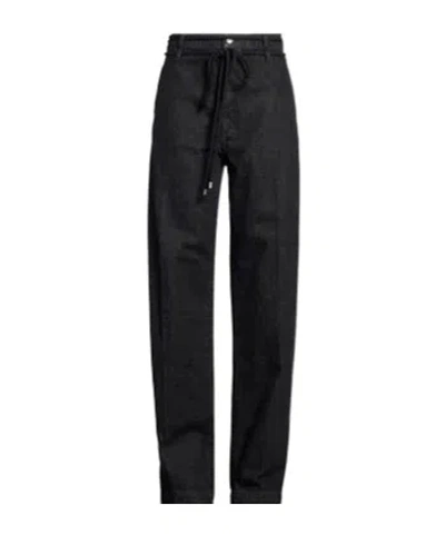 Sportmax Denim Tapered Trousers In Black