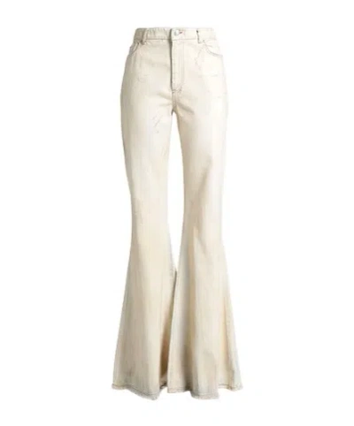 Sportmax Denim Trousers In Neutral