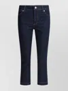Sportmax Denim Trousers With Back Pockets And Contrast Stitching In Blue