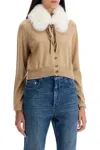 Sportmax Detachable Collar Cardigan In Blue