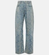 SPORTMAX DIEGO SNAKE-PRINT STRAIGHT JEANS