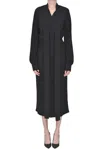 SPORTMAX DISEGNO CREPÈ SILK DRESS