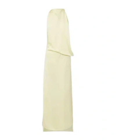 Sportmax Dolmen Satin Gown In Brown