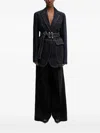 Sportmax Domino Belted Denim Blazer In Black