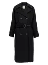 Sportmax Leandro Coats And Trench Coats Black In Black