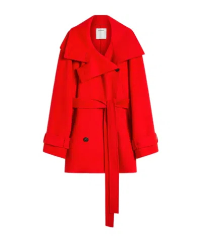 SPORTMAX SPORTMAX DOUBLE-BREASTED BELTED COAT