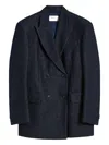 Sportmax Double-breasted Blazer In Blue