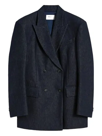 Sportmax Double-breasted Blazer In Blue