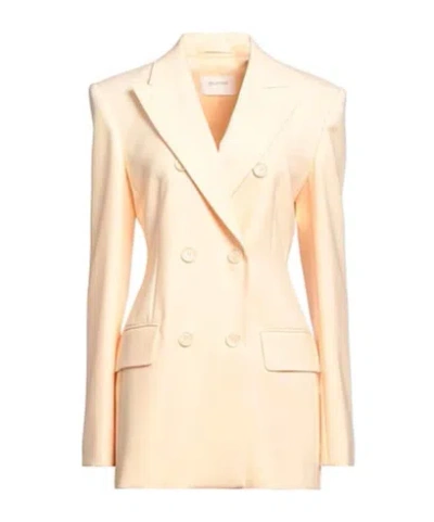 Sportmax Double Breasted Blazer In Gold