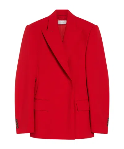 Sportmax Double-breasted Blazer In Red