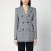 Sportmax Double-breasted Jacket In Prince Of Wales Check In Black