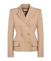 Sportmax Camel-coloured Double-breasted Jacket In Nude