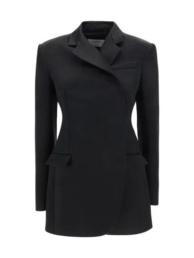Sportmax Double-breasted Long-sleeved Jacket In Nero