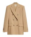 Sportmax Camel-coloured Double-breasted Jacket In Nude