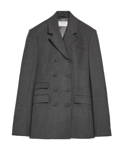 Sportmax Double-breasted Suit Jacket In Black