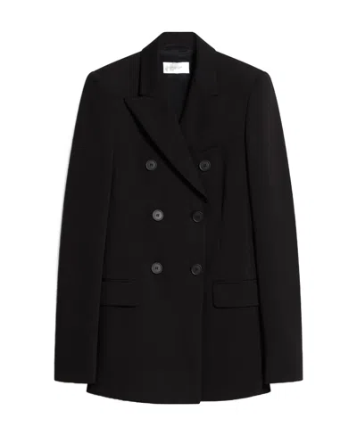Sportmax Double-breasted Suit Jacket In Negro