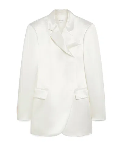Sportmax Double-breasted Suit Jacket In White