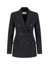 Sportmax Double-breasted Virgin Wool Blazer