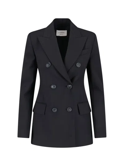 SPORTMAX DOUBLE-BREASTED VIRGIN WOOL BLAZER
