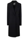 Sportmax Black Wool Coat In Black