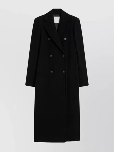 SPORTMAX DOUBLE-BREASTED WOOL COAT LAPEL COLLAR