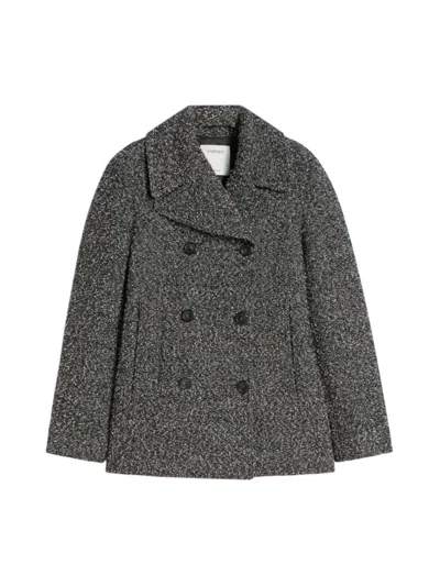 SPORTMAX SPORTMAX DOUBLE-BREASTED WOOL JACKET - BLACK