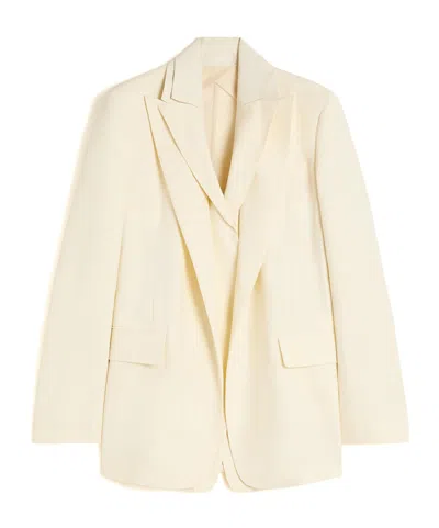 Sportmax Double Collar Blazer In Yellow