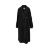 Sportmax Double Drap Wrap Coat In Black