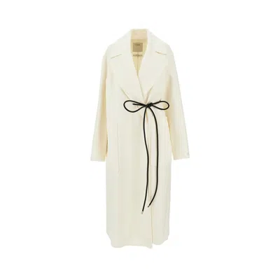Sportmax Double Drap Wrap Coat In Neutral