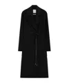 Sportmax Belted Double-breasted Coat In Black