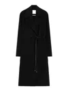 Sportmax Double-faced Robe Coat Clothing In Black