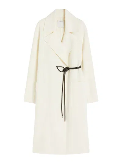 SPORTMAX SPORTMAX DOUBLE-FACED WOOL WRAP COAT - LATTE