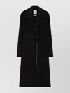 Sportmax Double-faced Wool Wrap Long Coat In Black