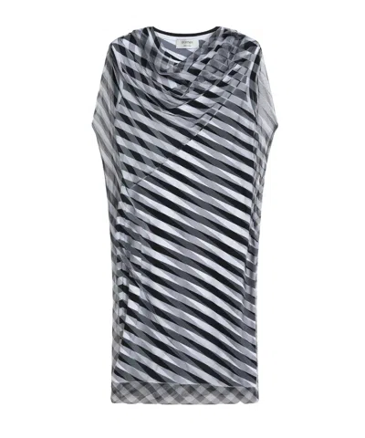 Sportmax Double Layer Dress In Black